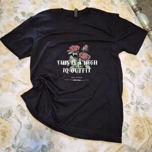 Black Rose Tshirt This Is A High IQ Outfit Baron Coleman New NWT